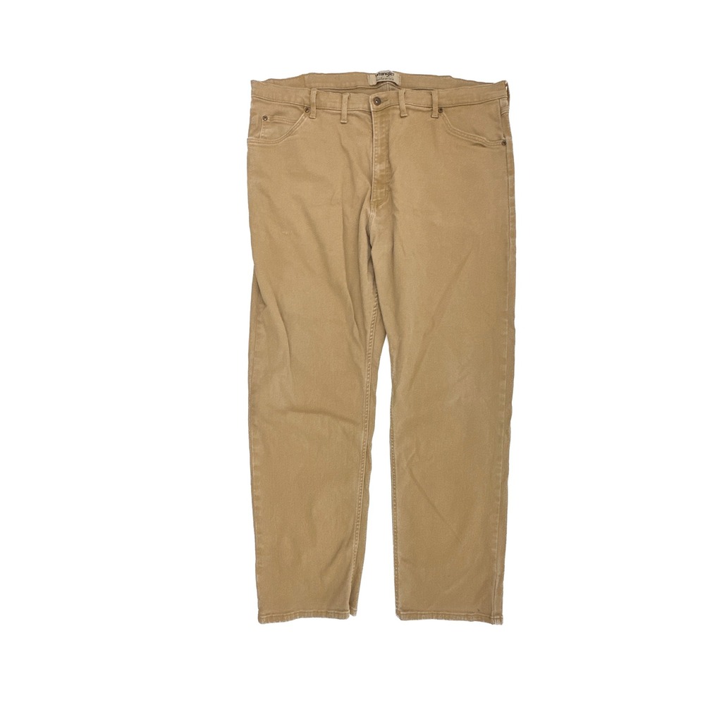 Wrangler‎ Authentics Pants Mens 44x32 Beige Straight Leg Twill